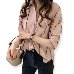 Womens Floral Stripe Blouse